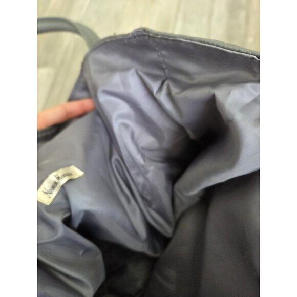 NEIMAN MARCUS Dark Gray Faux Pebbled Vegan Leather Shoulder Tote Bag Purse. Y2K - Picture 5 of 8